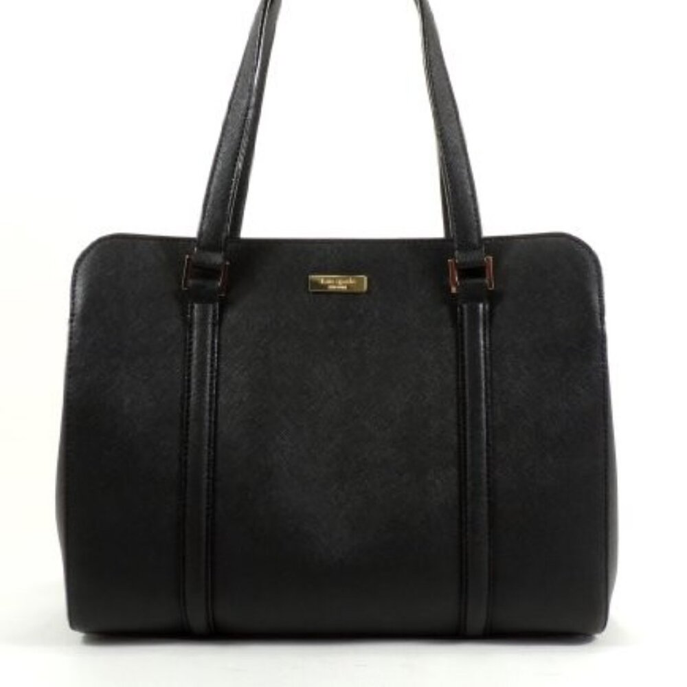 Euc Kate Spade Black Leather Shoulder Bag Large